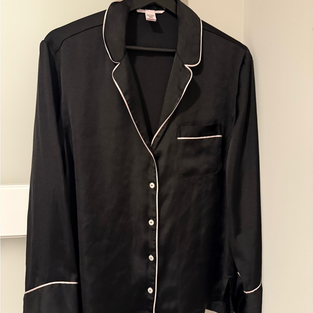 Victoria's Secret Black Satin Pajamas